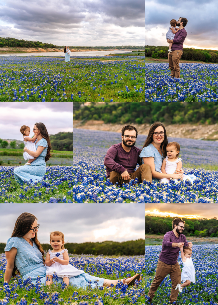 Bluebonnet family photos muleshoe bend