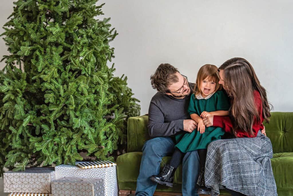 Austin family Christmas photos at The Lumen Room studio